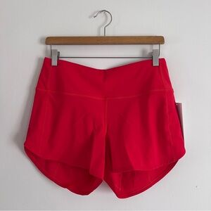 Lululemon Speed Up Shorts Size 8 Hot Heat